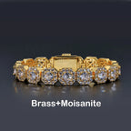 Tennis Necklace Moissanite VVS1 10MM Cluster