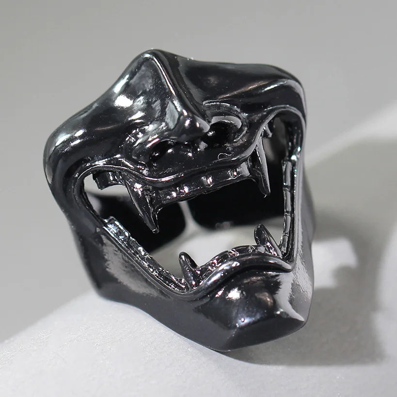 New Design Skull Crow Skull Ring Woodpecker Bird Men's Ring Punk Stylish Jewelry