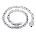 Iced Out Bling Zircon Pave Reptile Snake Chain CZ Miami Box Clasp Cuban Link Chain Necklace Hip Hop Fashion Men Jewelry