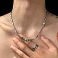 Beaded Stainless Steel Pendant Necklace