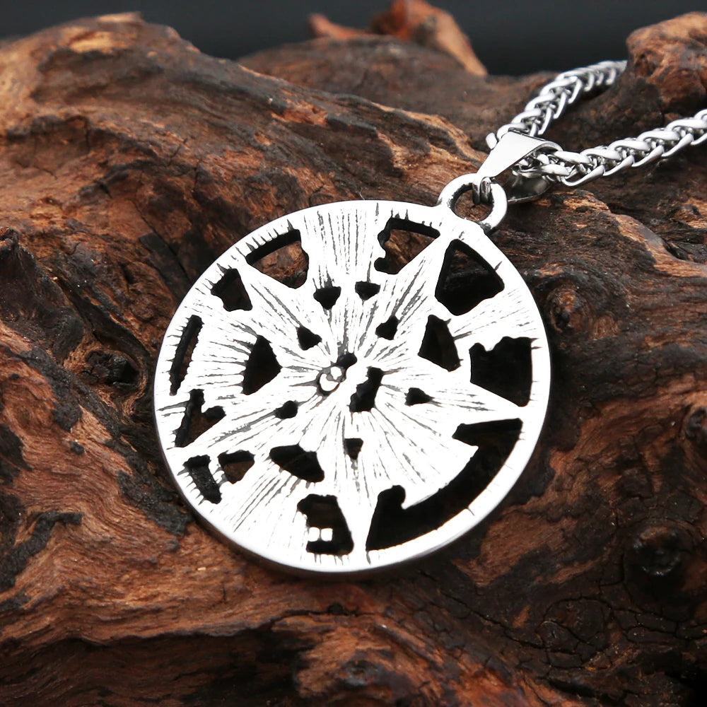 Steel Pendant Vintage Punk Witchcraft Pentagram