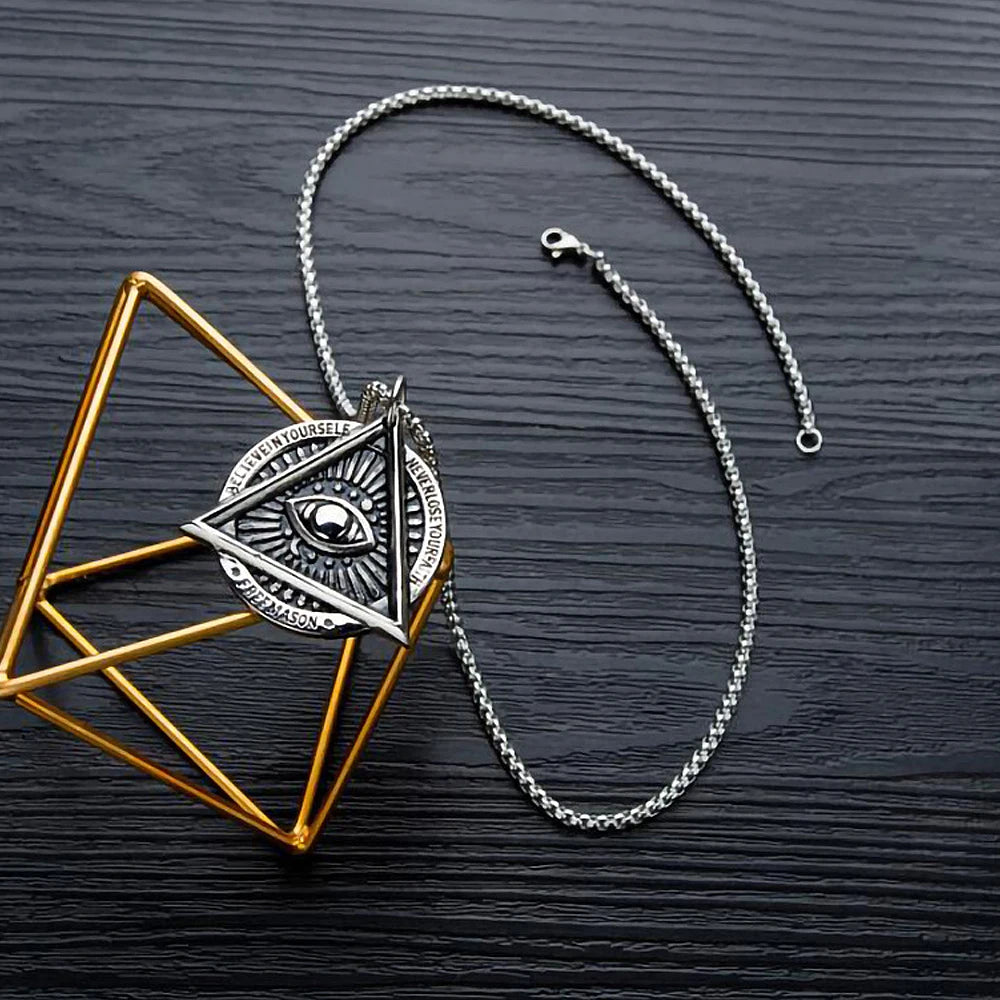 All-Seeing Eye Pendant — Stainless Steel