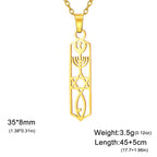 Dawapara Star of David Menorah Necklace Jewish Hanukkah Gift Blessing Protection Amulet Stainless Steel Jewelry