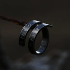 Simple Creative Design Viking Rune Ring For Men Women Stainless Steel Punk Biker Opening Rings Fashion Vintage Jewelry
