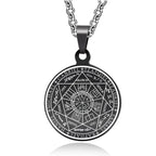 Nordic Rune Compass Necklace — Stainless Steel