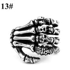 Skeleton Hand Bone Skull Ring — Stainless Steel