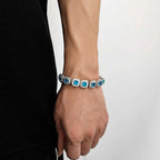Tennis Chain Bracelet Gemstone Cluster