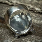 Retro Skeleton Punk Style Ring Men's Dark System Exaggerated Trend High-End Feeling Unique Square Alloy Ring for Men