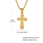 Iced Out Zircon Cross Pendant — Stainless
