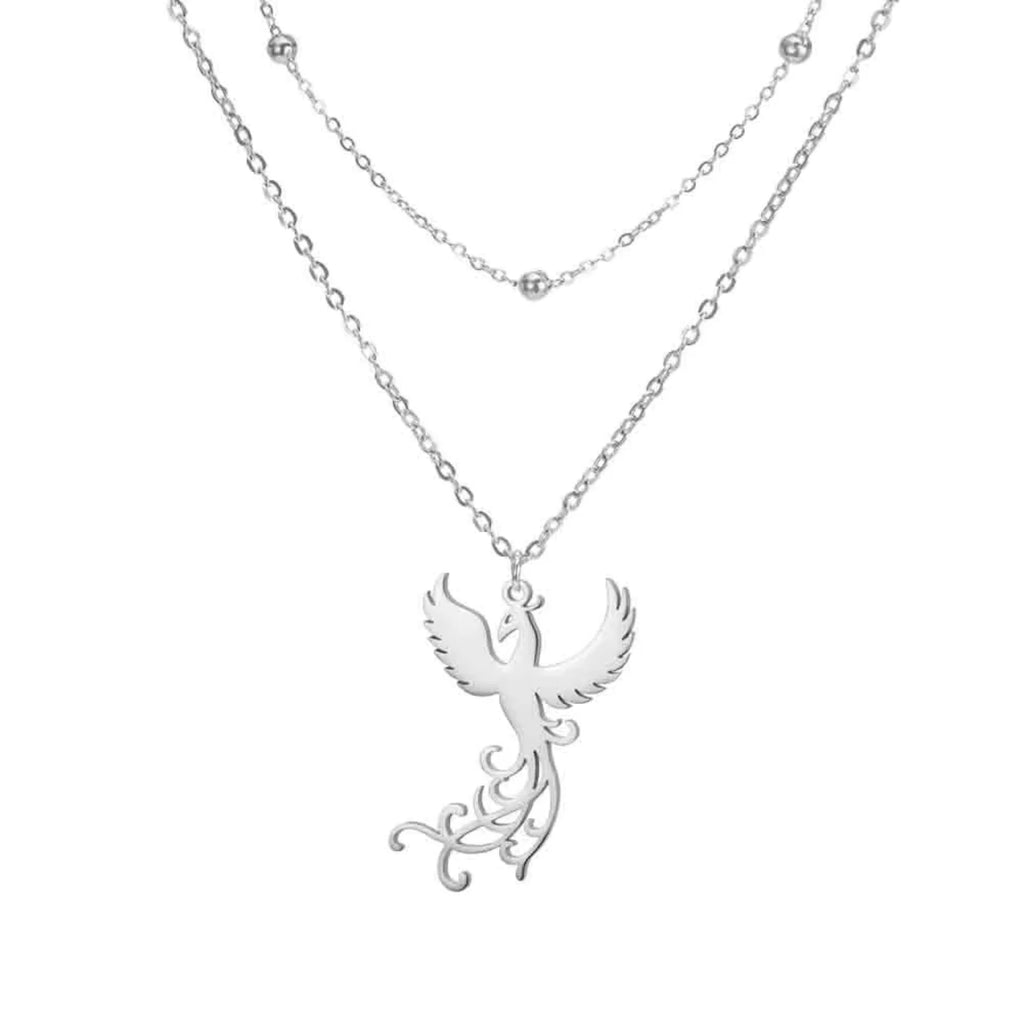 Winged Bird Totem Pendant Necklace — Stainless Steel