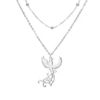 Winged Bird Totem Pendant Necklace — Stainless Steel
