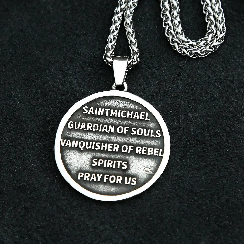 Archangel Michael Pendant — Stainless Steel