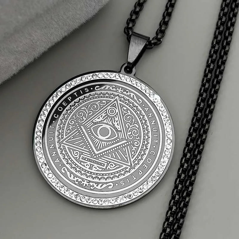 Gold Pendant Annuit Coeptis All Seeing Eye Providence