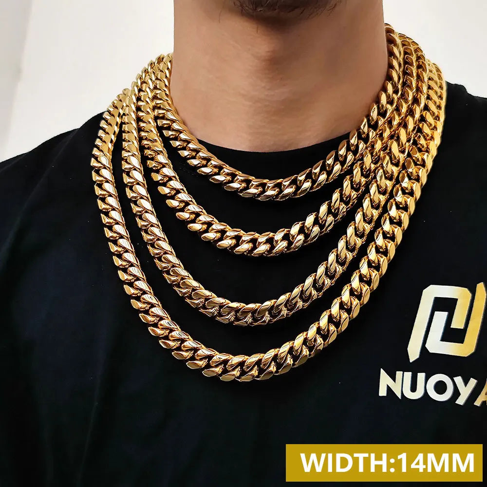 Stainless Steel Cuban Chain Necklace Miami