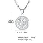 Saint Benedict Box Chain Pendant — SS