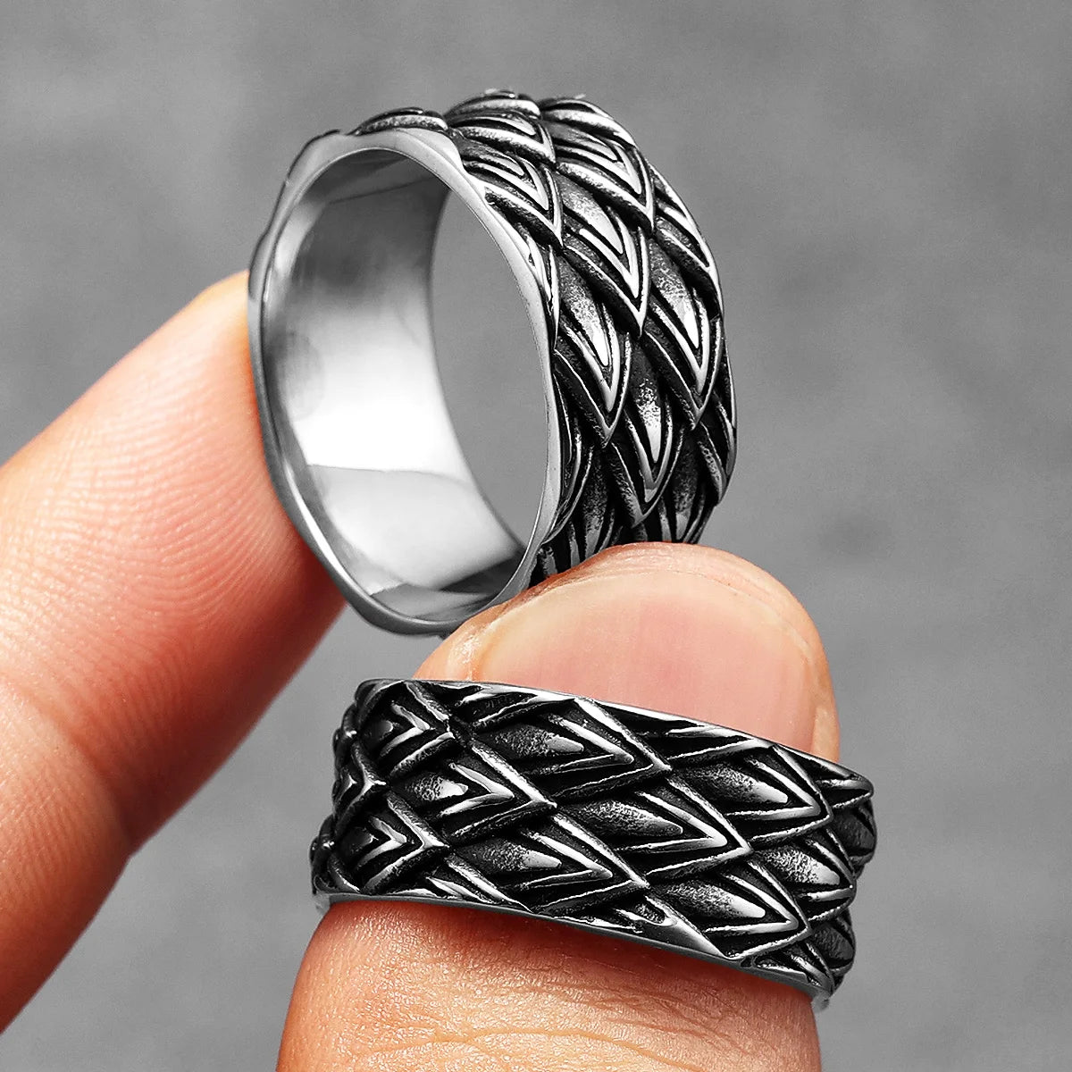 Eagle Feather Ring — Stainless Steel