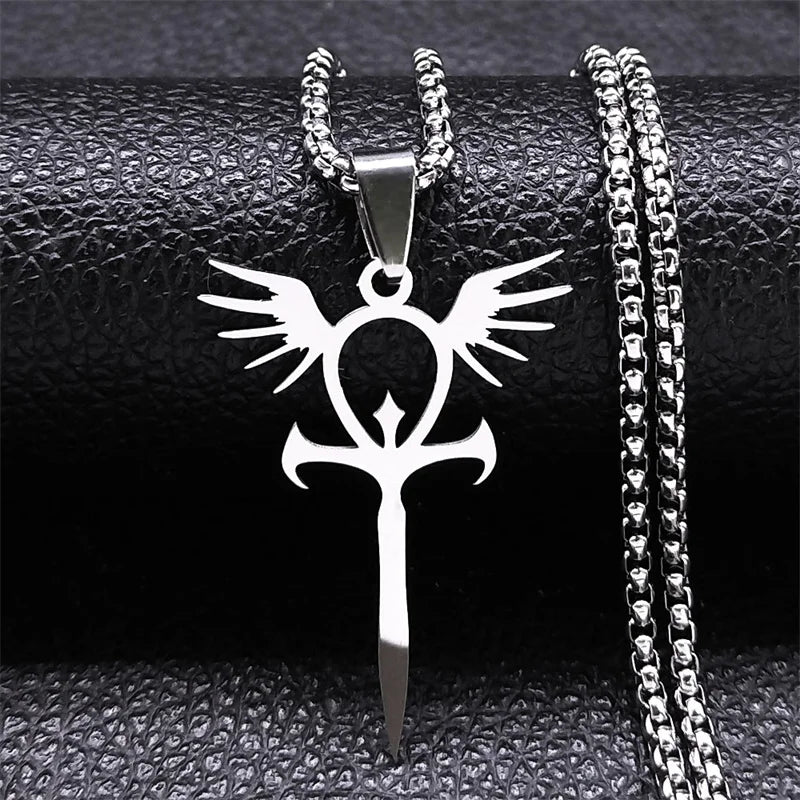 Egyptian Ankh Cross Necklace — Stainless Steel