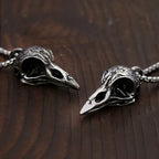 Skull Odin Steel Pendant Retro Nordic Crow Gothic