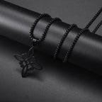 Celtic Witch Knot Pendant Necklace — Steel