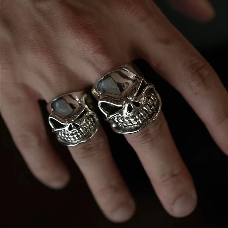 Goth Grunge Skull Ring for Men — Sizes 8 to 12