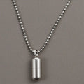 Capsules Pendant Necklace Strong Titanium Steel Openable Pill Case Necklace Gift for Men Women Long Chain Jewelry