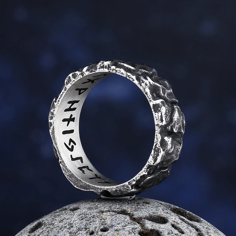 Viking Nordic Rune Band Ring for Men — Stainless Steel