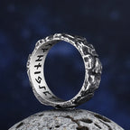 Viking Nordic Rune Band Ring for Men — Stainless Steel