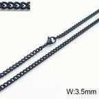 Punk Curb Cuban Link Chain Men Women Stainless Steel Long Necklace Fashion Tide Hip Hop Sweater Accessories Party Jewelry Gifts