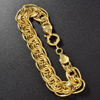 Heavy Byzantine Chain Bracelet — Gold-Tone, Punk Rock Statement