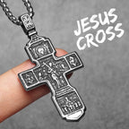 Cross Jesus Pendant Necklace Stainless Steel