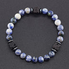 Retro Black Block Volcanic Bracelets Men Women Frosted Onyx Lava Beads Jewelry Yoga Meditation Birthday Gift Wholesales