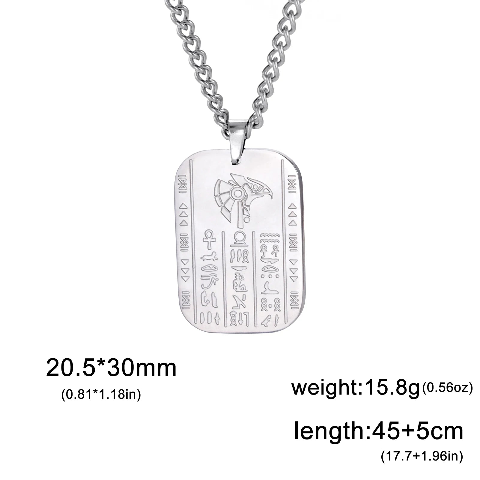 LIKGREAT Ancient Egyptian Mythology Goddess Necklace for Men Eye of Horus Egypt Death Protection Amulets Stainless