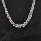 Tennis Chain Necklace Stainless Steel Gradient CZ