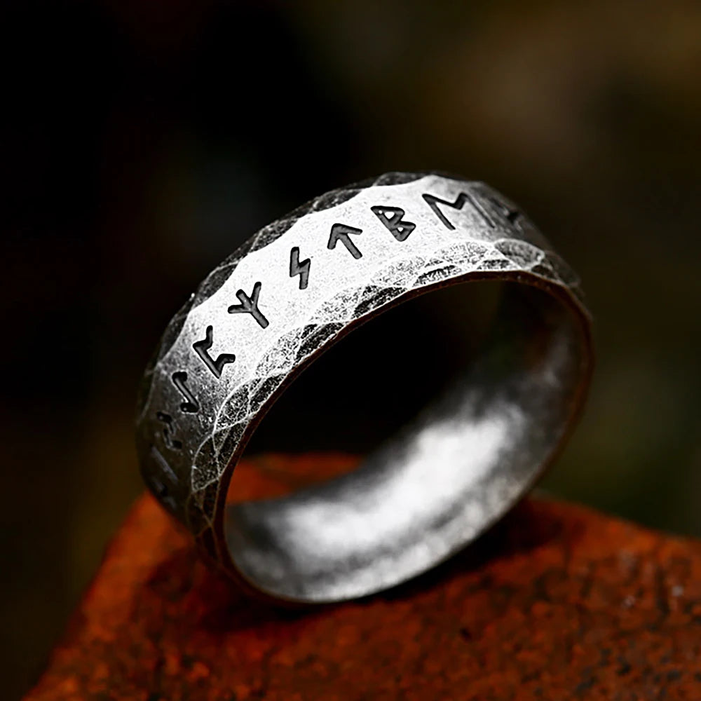 Vintage Viking Stainless Steel Rune Ring Nordic Odin Viking Ring For Men Women Fashion Couple Amulet Jewelry Gift Never Fading