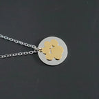 Mirror Polish Dog Paw Necklace — 304 Stainless Steel