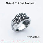 2022 NEW Men's 316L stainless steel rings Vintage Halloween Gothic Funny Devil Skull punk fashion jewelry free shipping