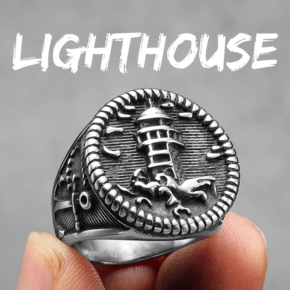 Anchor Sailor Ring — Stainless Steel