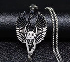 Egyptian Bastet Cat Pendant — Stainless