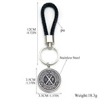 Viking Silver Pendant Celtic Knot Leather Key