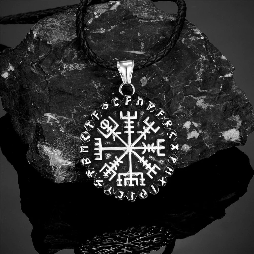 Viking Vegvisir Stainless Steel Pendant Necklace