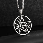Jewelry Round Celtic Knot Necklace for Men Nordic Rune Amulet Fashion Sweater Necklace Gift