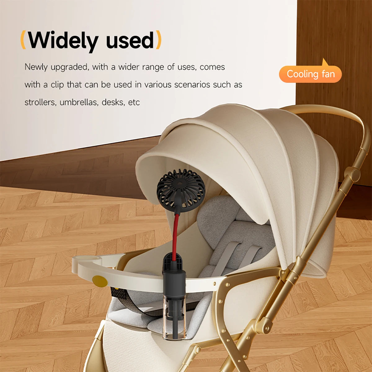 New Spray Clip Fan, 2-in-1 Hydrating and Cooling Fan, Portable USB Rechargeable Mini Handheld Cooling Spray Fan
