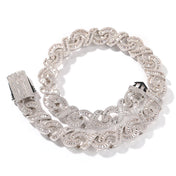 Iced Out Baguette Cuban Chain Necklace 15MM