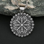 Norse Compass Pendant Necklace — Stainless Steel