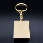Ghost Band Pendant Keychain — Stainless Steel