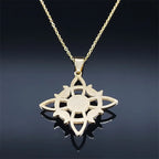 Viking Steel Pendant Celtic Knot Crescent Moon