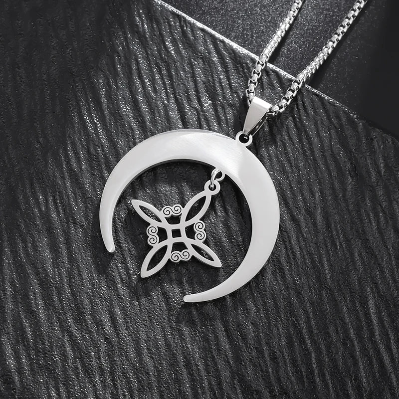 Jewelry Round Celtic Knot Necklace for Men Nordic Rune Amulet Fashion Sweater Necklace Gift