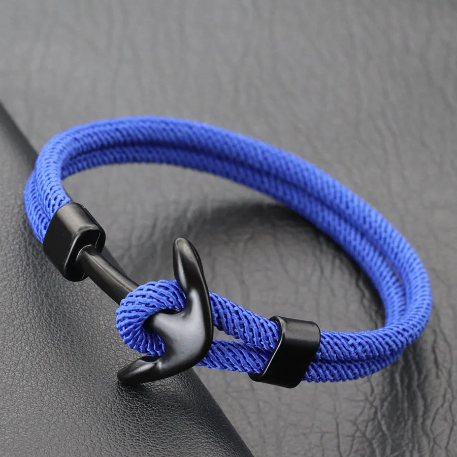 Nautical Anchor Rope Bracelet 4mm — Outdoor Sailing, Multi-Color