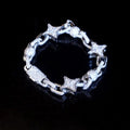 Iced Out Star Chain Necklace CZ Oval Link