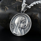 Virgin Mary Pendant — 925 Silver